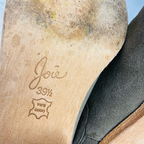 Joie Tan Barlow Chelsea Charcoal‎ Suede Ankle Booties Size 39.5 - Picture 7 of 8